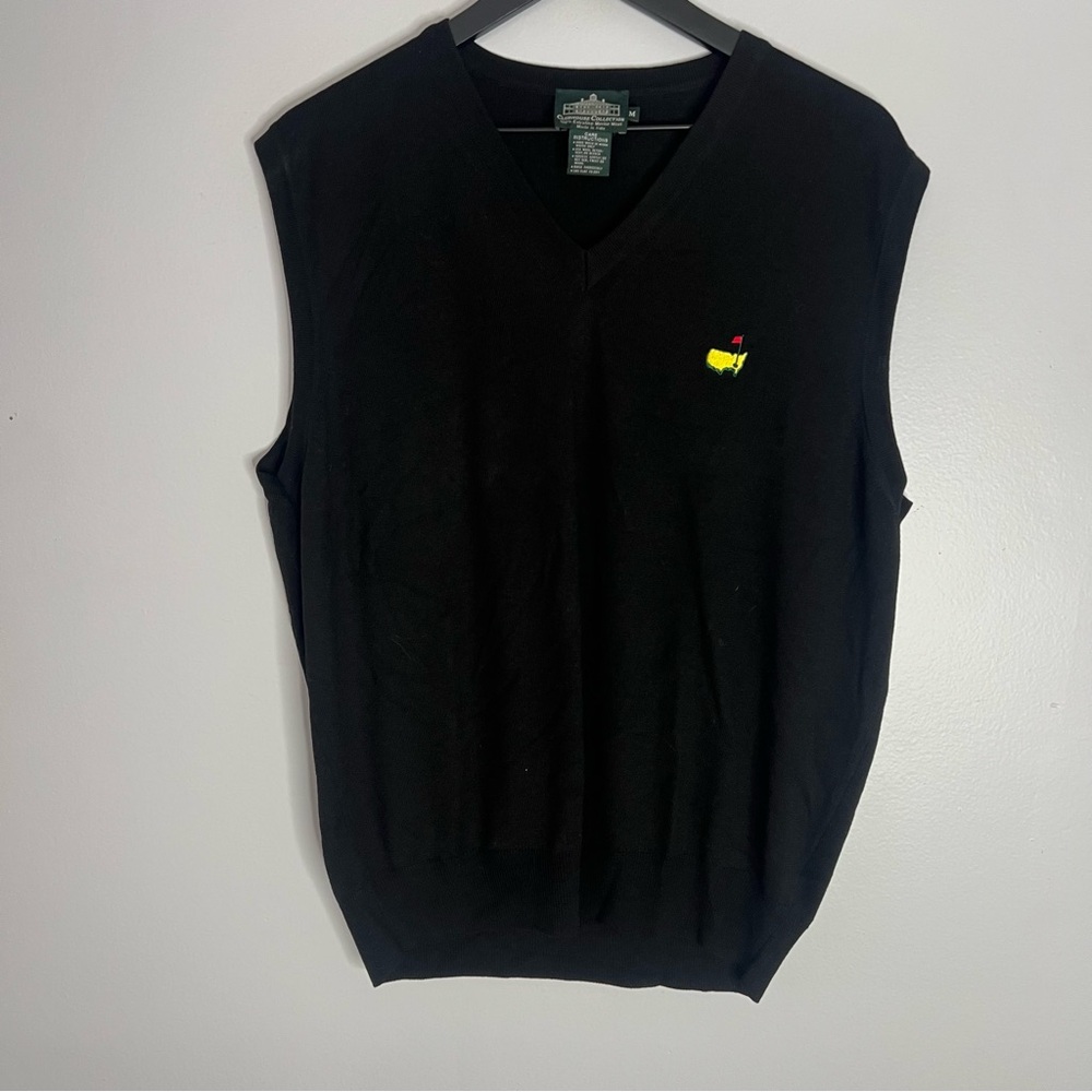 Masters Golf Clubhouse Collection Merino Wool Vest Mens Medium Black Augusta